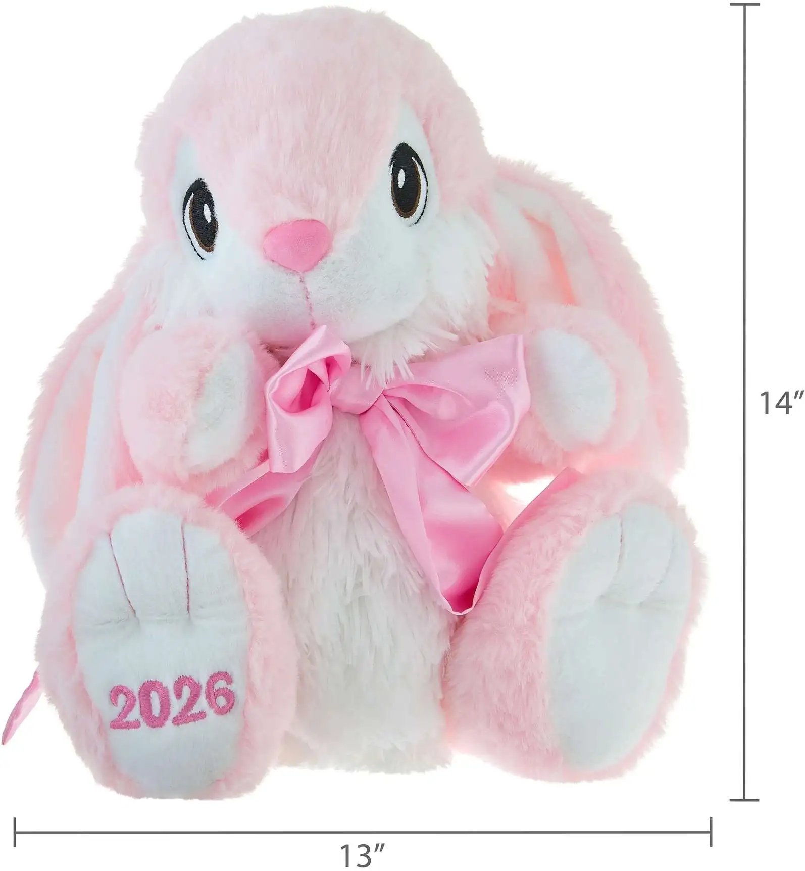 Way to Celebrate 2026 Easter Hopster Bunny Exclusive 14 Plush Pink