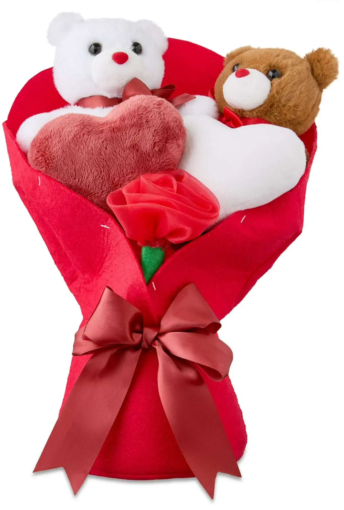 Way to Celebrate 2026 Valentine's Day Teddy Bears Exclusive 13-Inch Plush Bouquet 2-Pack