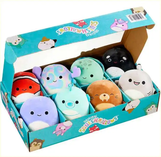 Squishmallows Sea Life Sheldon, Cole, Christabel, Bruce, Gordon, Violet, RIcky & Kai Exclusive 5-Inch Plush 8-Pack Set [Version 1]