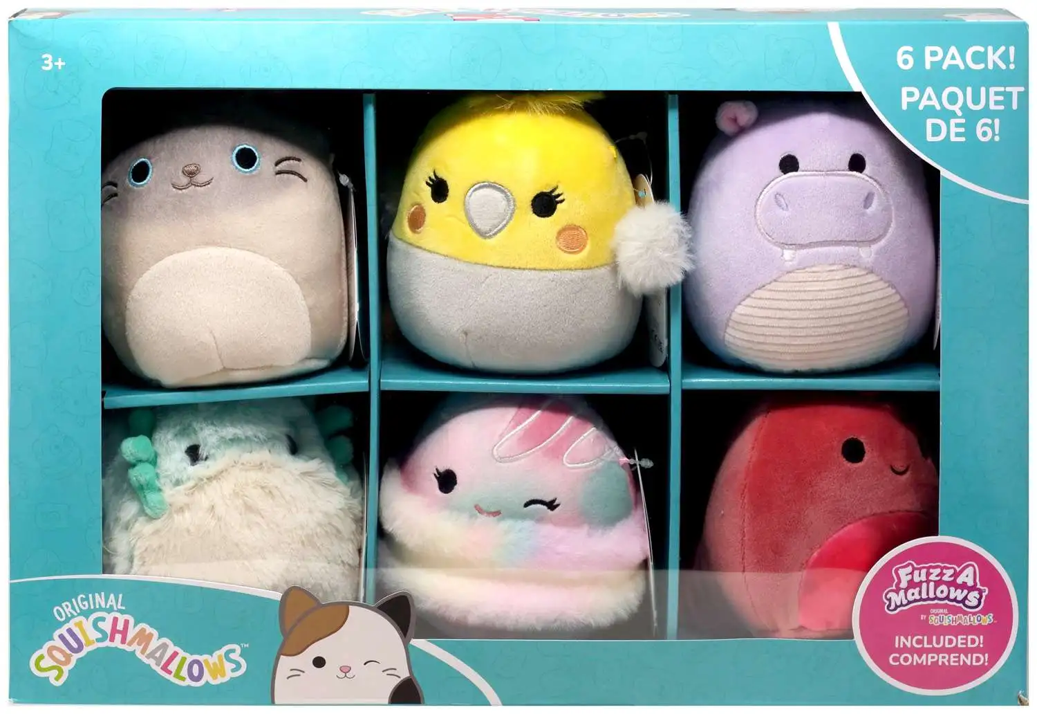 Squishmallows Felton, Charlize, Hanna, Flannery, Lizma & Poleena 5-Inch Plush 6-Pack Set