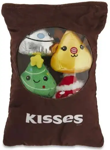 Jazwares Hershey Kisses Holiday Bag Set of 4 Plush Ornaments