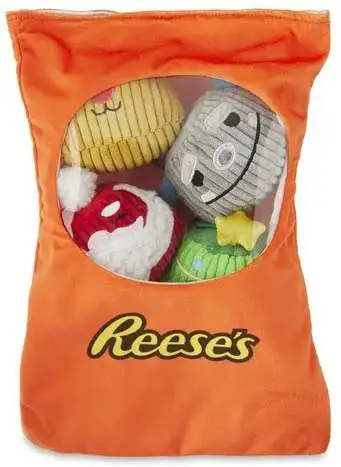 Jazwares Reese's Holiday Bag Set of 4 Plush Ornaments [Santa, Yeti, Reindeer & Tree]