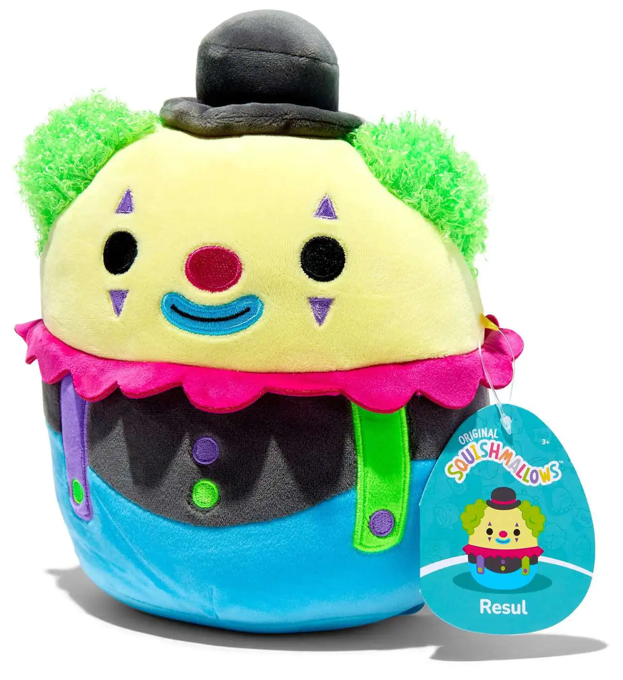 Squishmallows Resul the Clown 8-Inch Plush [Blacklight]