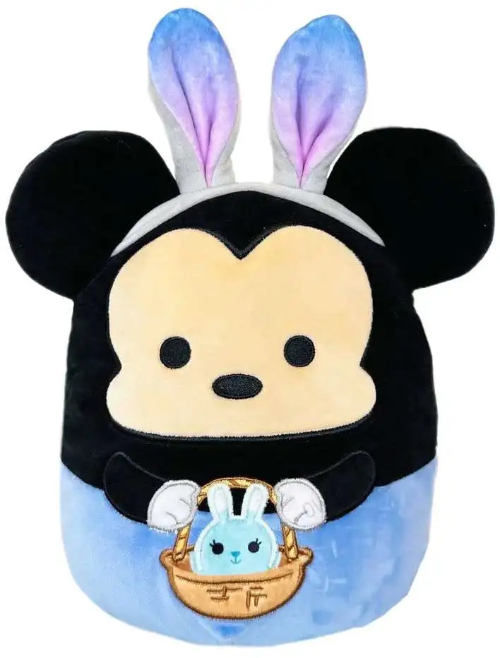 Squishmallows Disney Easter Mickey Mouse 10-Inch Plush [Bunny Ears, Easter Basket]