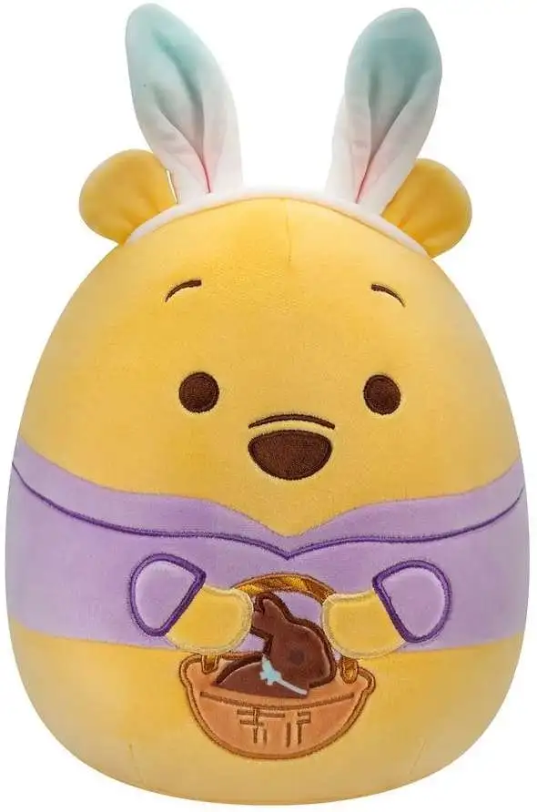 Squishmallows Disney Easter Winnie the Pooh 8-Inch Plush [Bunny Ears, Holding Easter Basket]