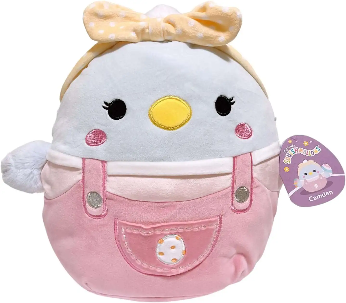 Squishmallows Easter Camden the Chick 8-Inch Plush [Overalls, Bow]
