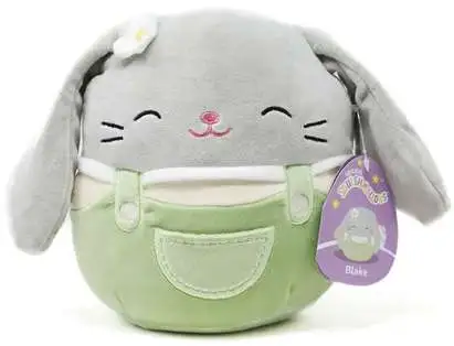 Squishmallows Easter Blake the Rabbit 8-Inch Plush [Overalls with Flower]