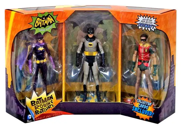 Batman 1966 TV Series Batman, Batgirl Robin Action Figure 3-Pack Mattel  Toys - ToyWiz
