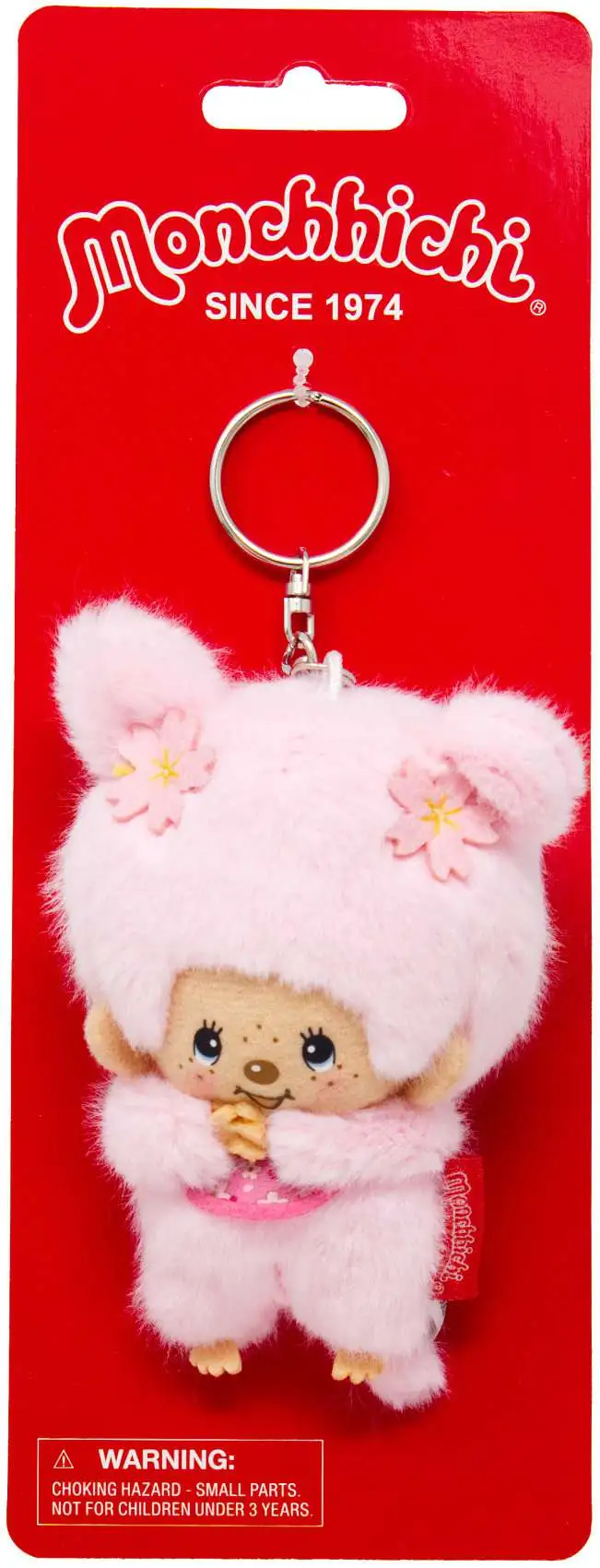 Monchhichi 5-Inch Plush Keychain [Pink]