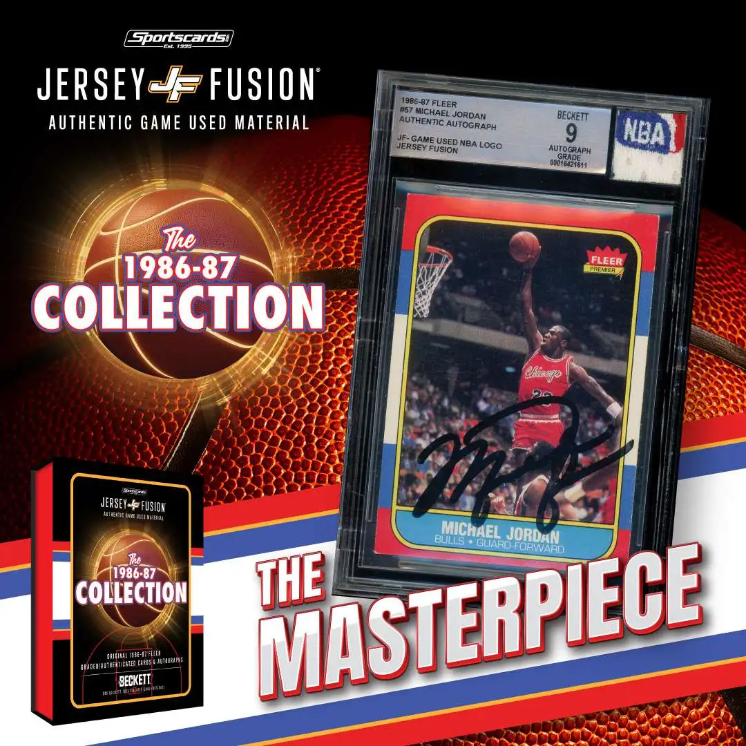 Jersey Fusion 1986-87 Fleer Collection Basketball DISPLAY of