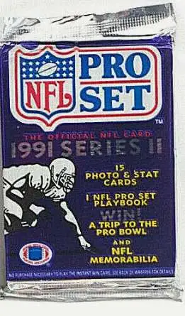 NFL Pro Set 1991 Series 2 Football Trading Card RETAIL Pack [15 Cards]