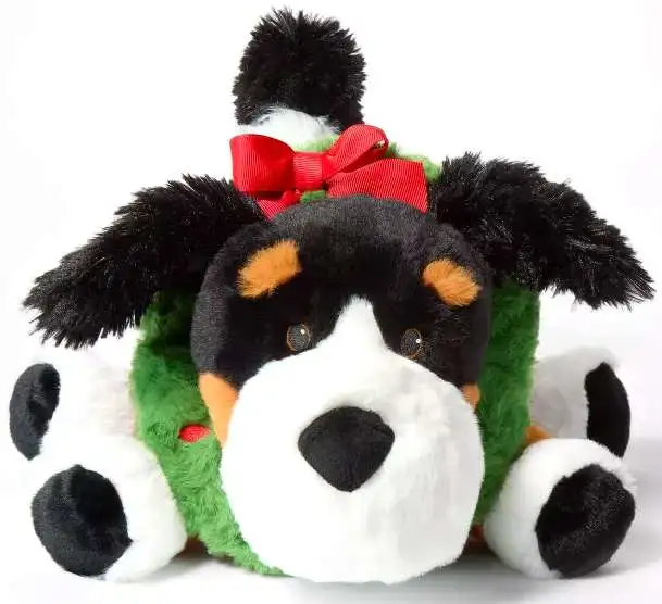 GiggleScape Dog with Wreath 14-Inch Plush