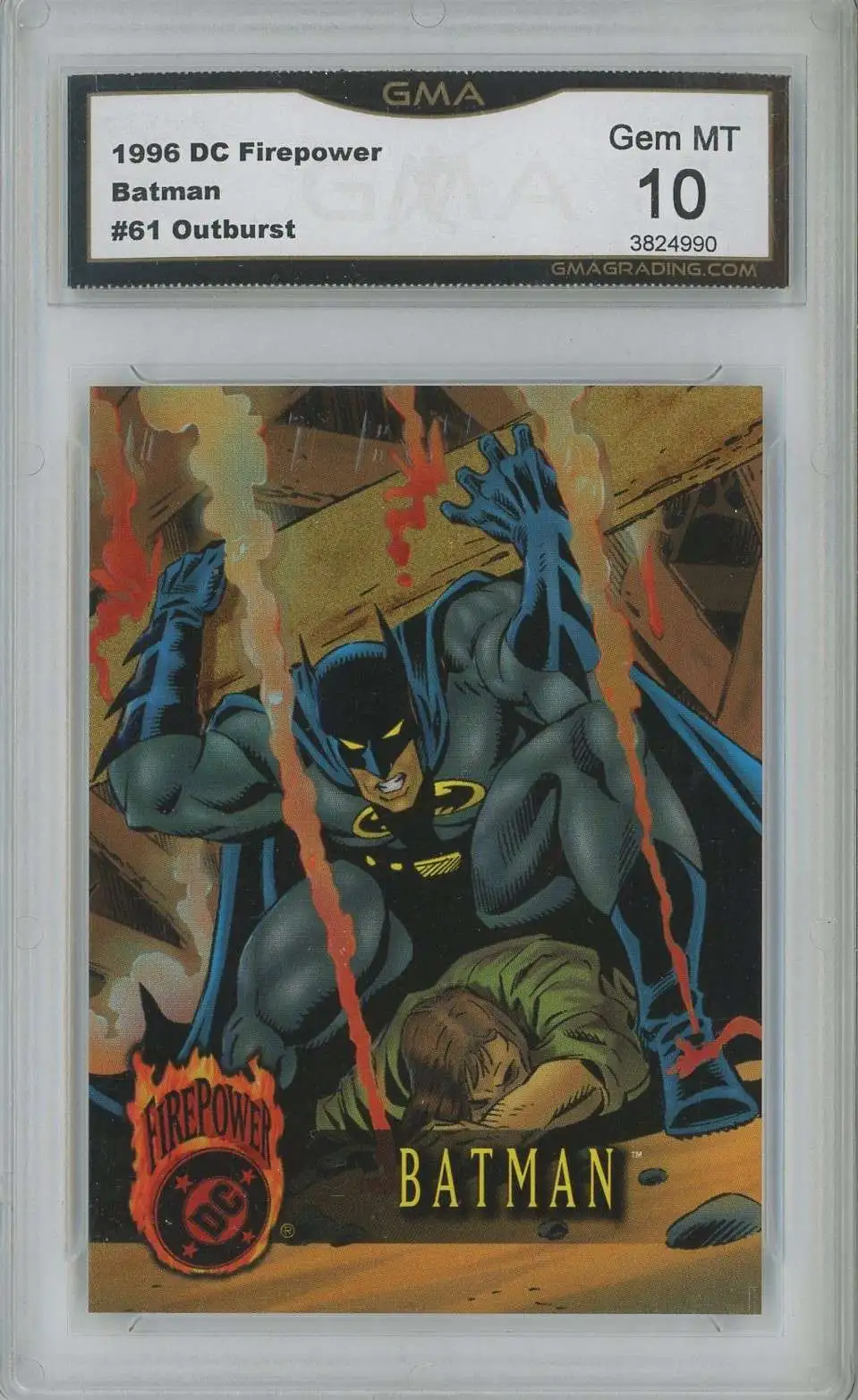 DC Firepower Batman Graded Card #61 [Outburst] [GMA Gem Mint 10]
