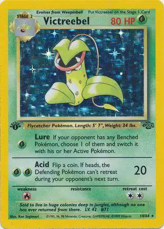 Pokemon Jungle Holo Rare Victreebel #14 [1st Edition] [Lightly Played]
