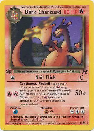 Pokemon Team Rocket Rare Dark Charizard #21 [2000, 1st Edition] [Lightly Played]