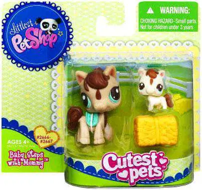 Littlest Pet Shop Cutest Pets Mommy & Baby Horses Figure 2-Pack [Baby Steps]