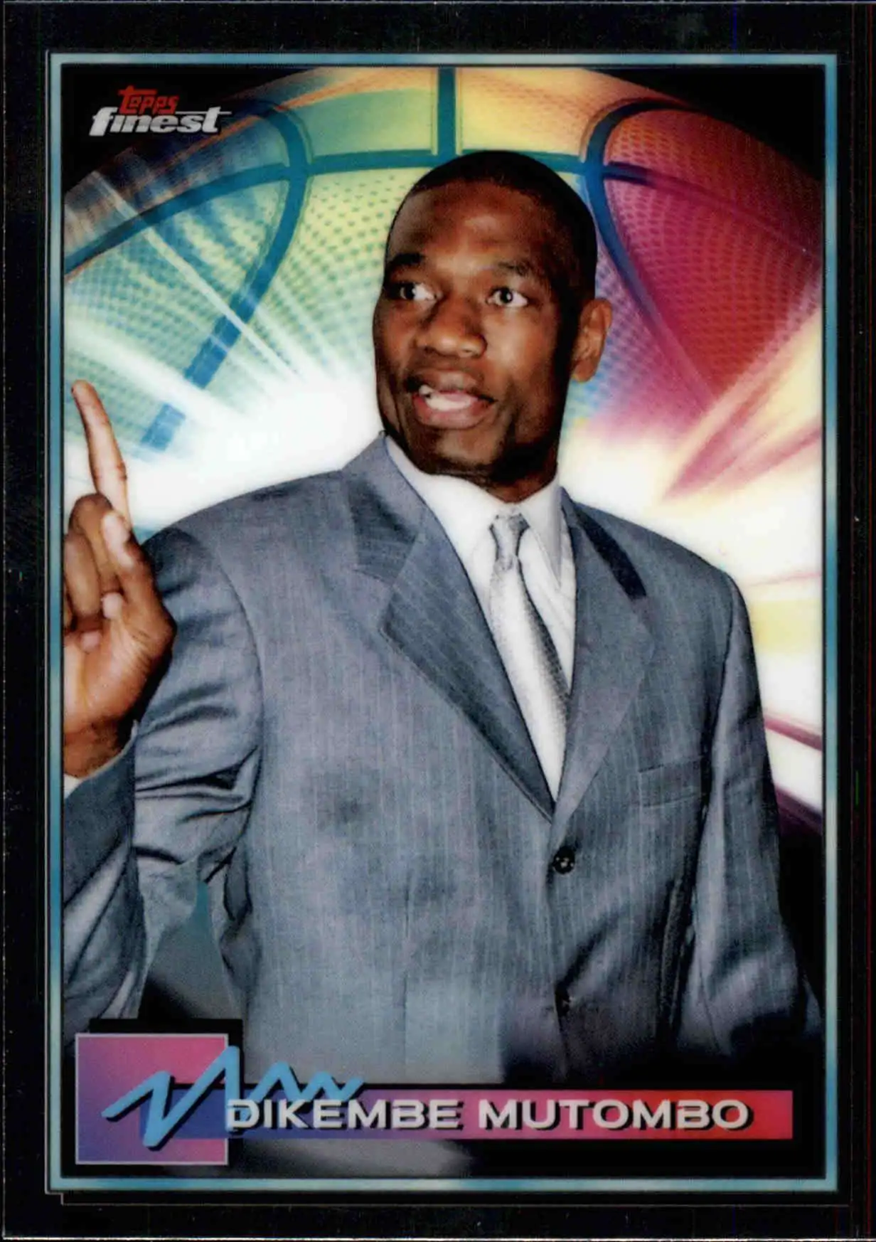 NBA 2021 Topps Finest Basketball Dikembe Mutombo #55