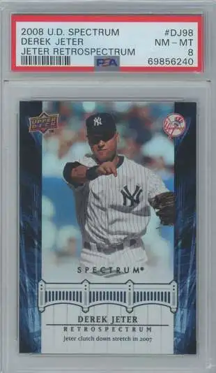 MLB 2008 Upper Deck Spectrum JeterRetrospectrum Derek Jeter DJ98 [PSA 8] [PSA 8 ]