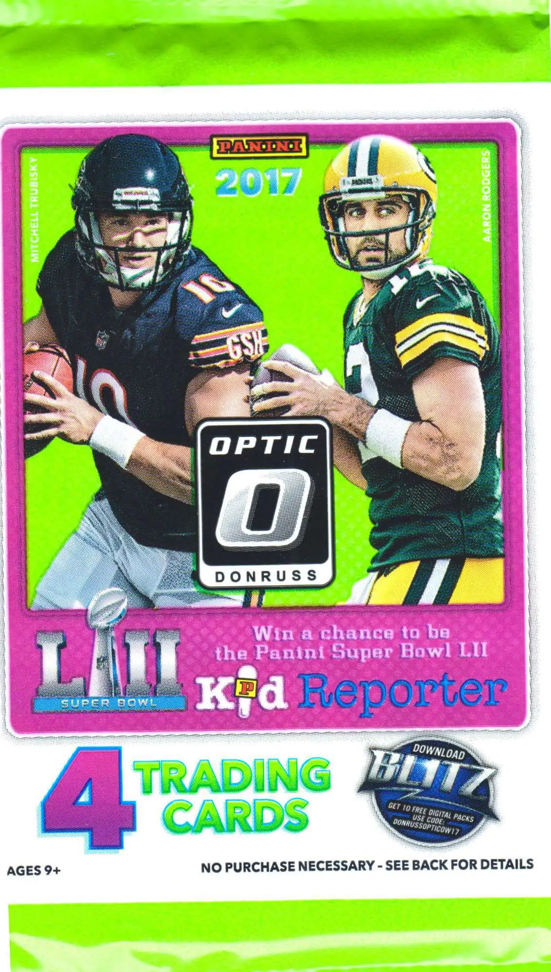 NFL Panini 2017 Donruss Optic HOBBY Football Trading Card Pack 4 Cards -  ToyWiz