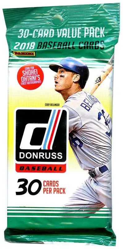 MLB Panini 2018 Donruss Baseball Trading Card VALUE Pack [30 Cards!]