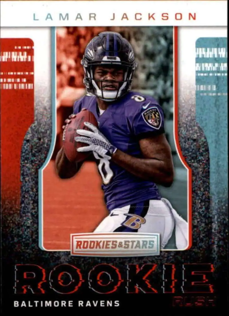 NFL 2018 Panini Rookies & Stars Lamar Jackson RR-10 [Rookie Rush]