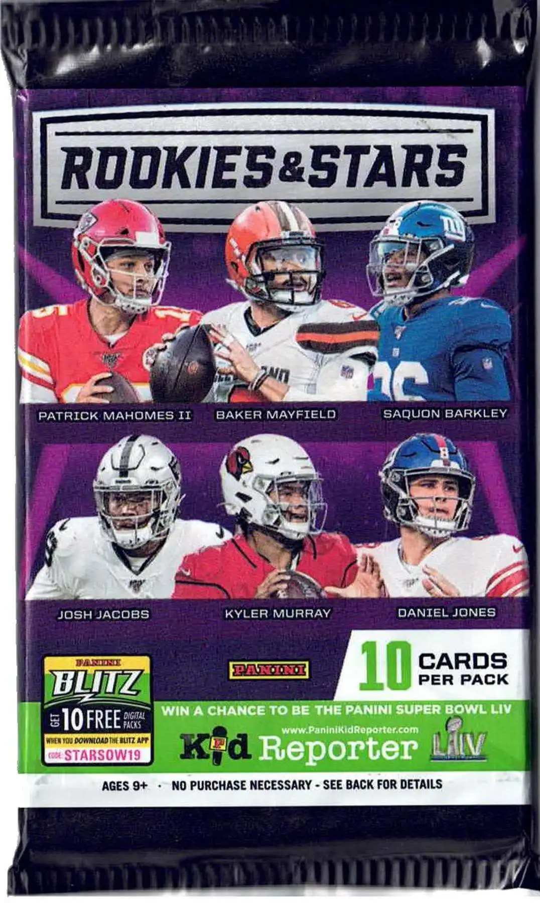 NFL Panini 2019 Rookies & Stars Football Trading Card BLASTER Pack [10 Cards]