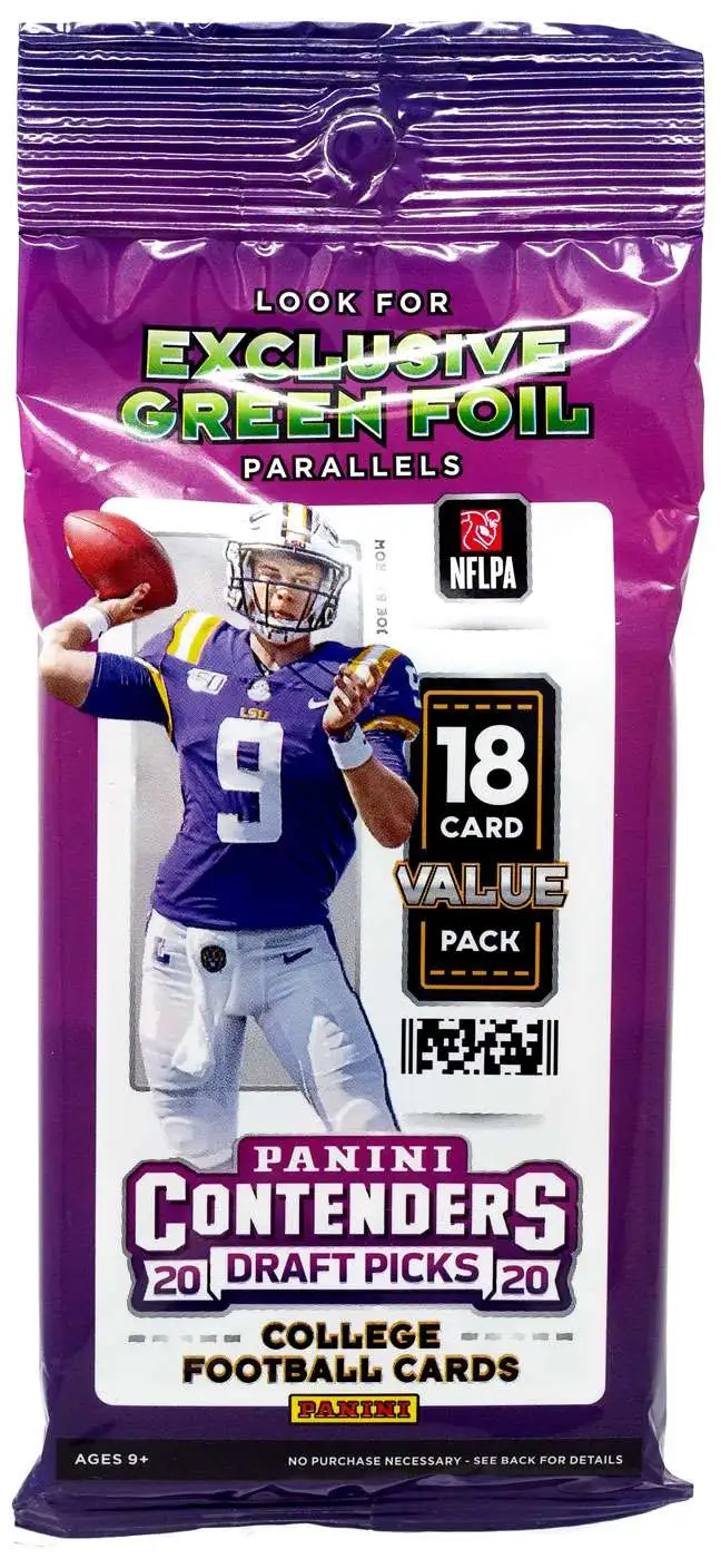 NFL Panini 2020 Contenders Draft Picks Football Trading Card VALUE Pack [18 Cards]