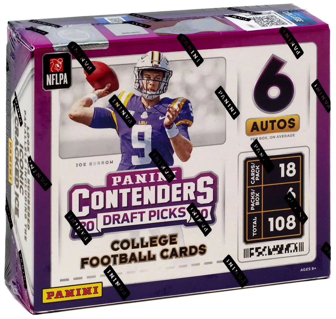 NFL Panini 2020 Contenders Draft Picks Football Trading Card HOBBY Box [6 Packs, 6 Autographs]