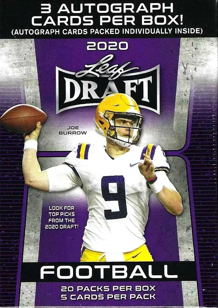 NFL Leaf Draft Picks 20 cpks + 3 Autos FB Trading Cards