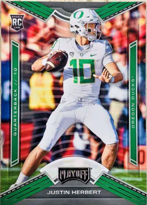 NFL Los Angeles Chargers 2020 Panini Chronicles Draft Playoff Justin Herbert #4 [Rookie Card]