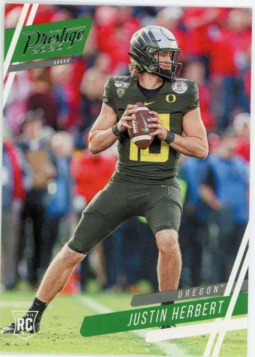 NFL Los Angeles Chargers 2020 Chronicles Draft Picks Prestige Justin Herbert #4 [Rookie Card]