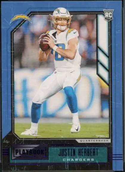 NFL Los Angeles Chargers 2020 Playbook Football Justin Herbert #103 [Purple Rookie Card]