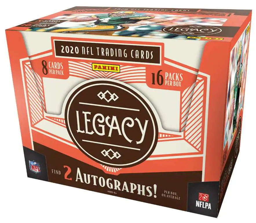 NFL Panini 2020 Legacy Football Trading Card HOBBY Box [16 Packs, 2 Autographs]