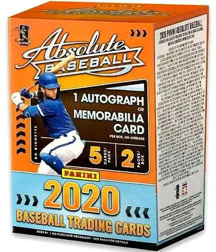 MLB Panini 2020 Absolute Baseball Trading Card BLASTER Box [2 Packs, 1 Autograph OR Memorabilia Card]
