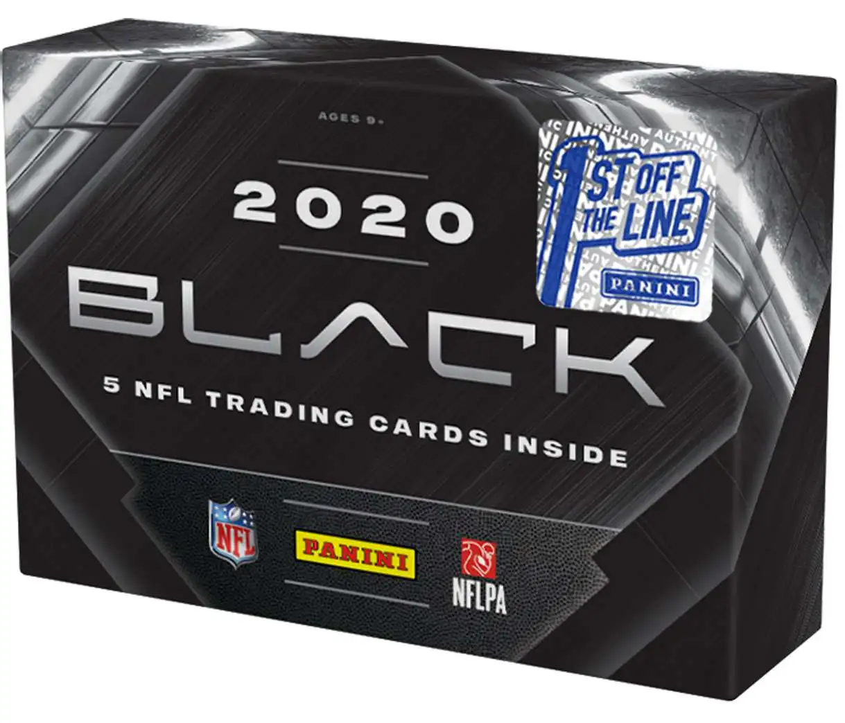 NFL Panini First of the Line 2020 Black Football Trading Card Box [FOTL (First Off The Line), 1 Pack, 1 Autograph, 1 Memorabilia & 1 Base Card]