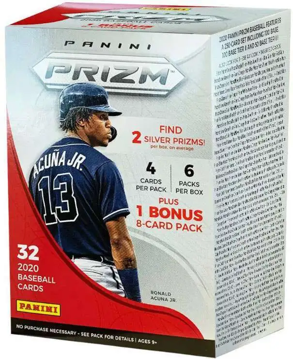 MLB Panini 2020 Prizm Baseball Trading Card BLASTER Box [6 Packs + 1 Bonus Pack]