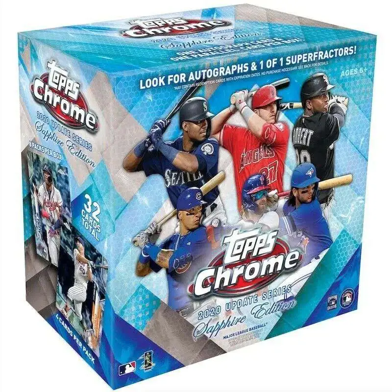 MLB Topps 2020 Chrome Update SAPPHIRE EDITION Baseball Trading Card Box [8 Packs]