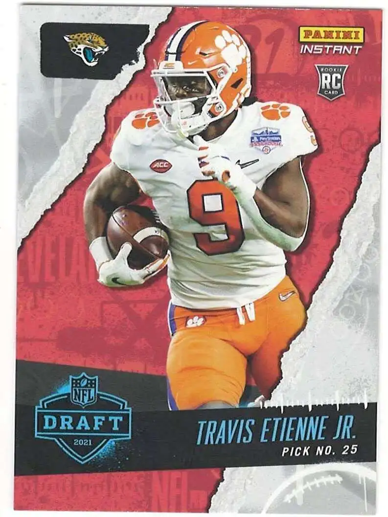 NFL 2021 Instant Draft Night Football Single Card Travis Etienne - ToyWiz