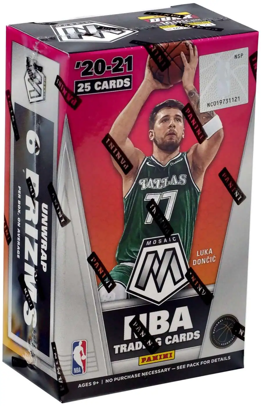 NBA Panini 2020-21 Mosaic Basketball Trading Card CEREAL Box 25