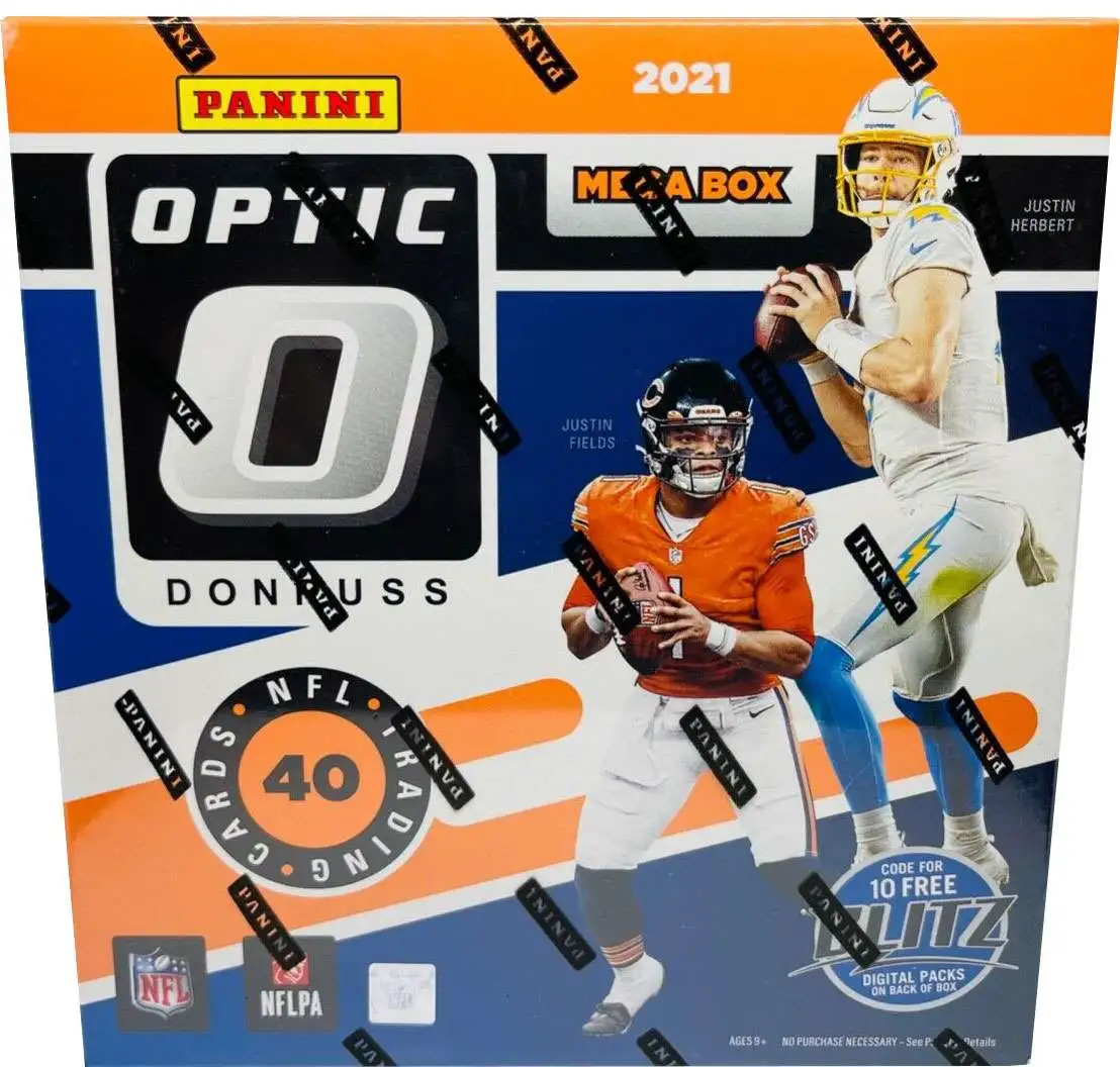 NFL Panini 2021 Donruss Optic Football Trading Card MEGA Box 10 Packs