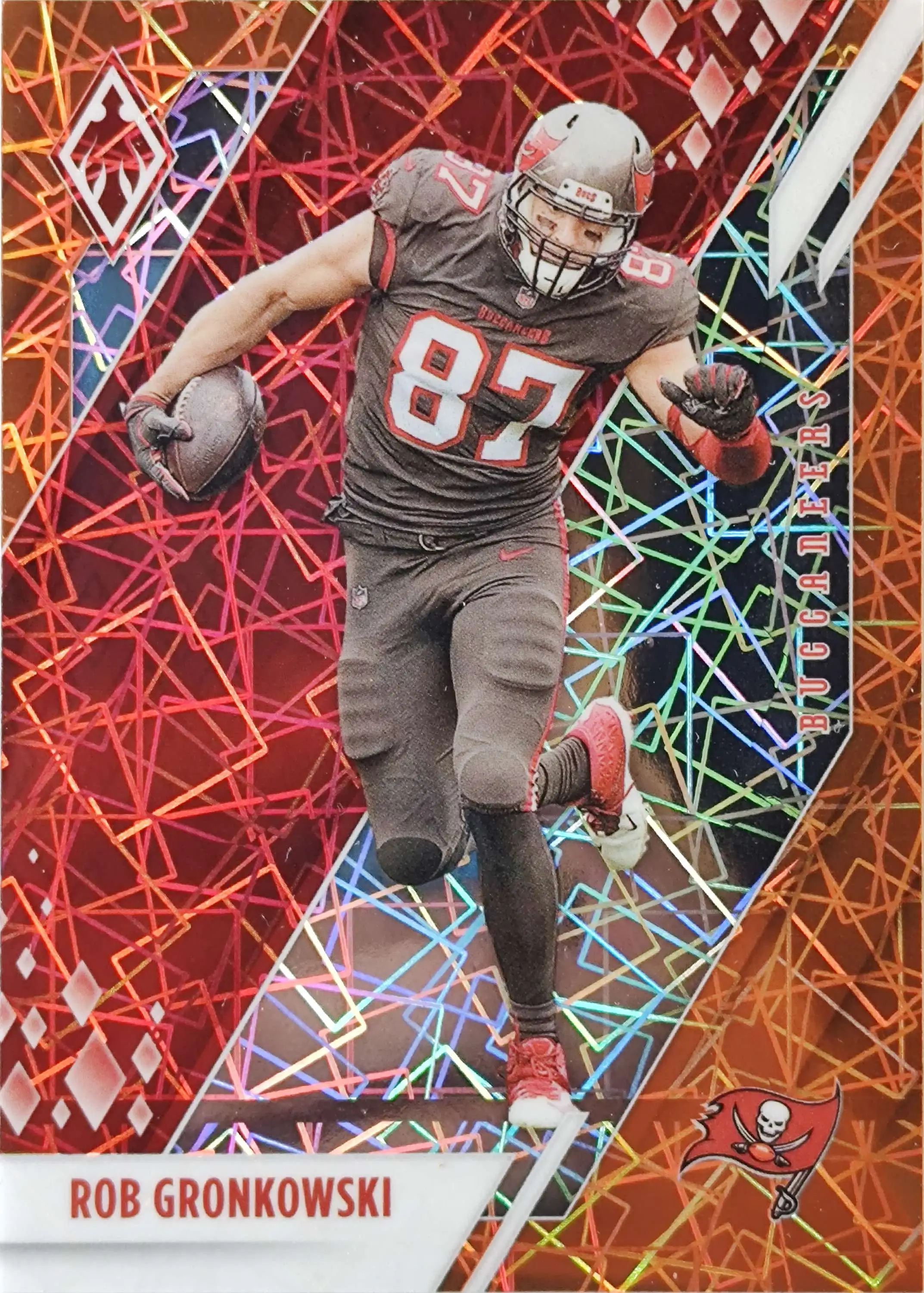 NFL 2021 Panini Phoenix Rob Gronkowski #3 [27/99, Orange Lazer Prizm]