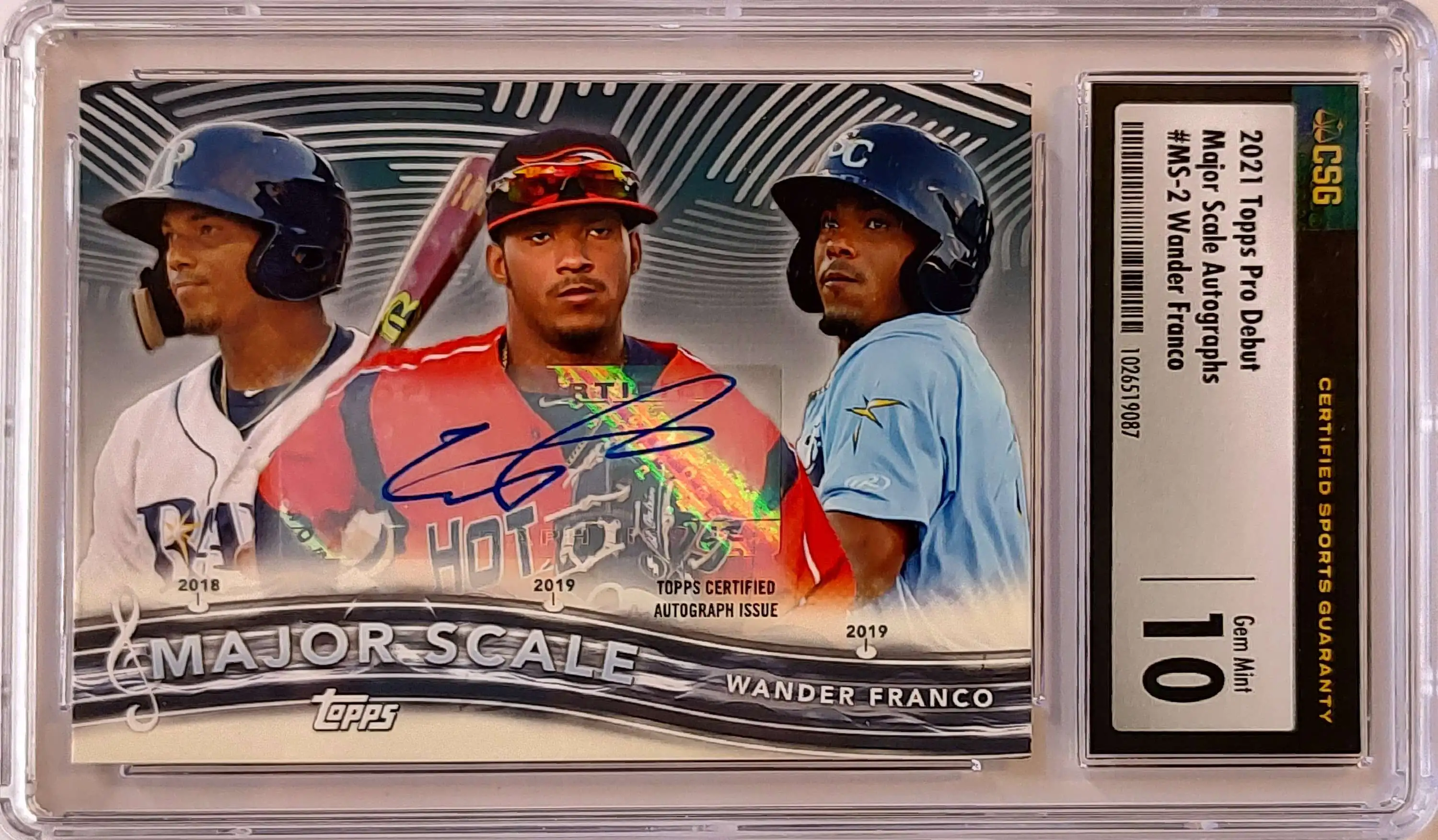 MLB 2021 Topps Pro Debut Major Scale Autographs Wander Franco CSG 10  Trading Card MS-2 5050 - ToyWiz