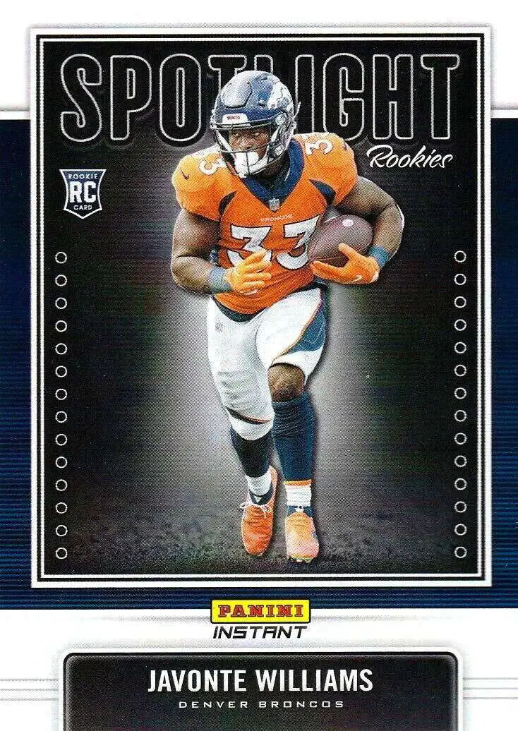 NFL 2021 Instant Football Spotlight Rookies Single Card Javonte Williams 15  Rookie Card - ToyWiz