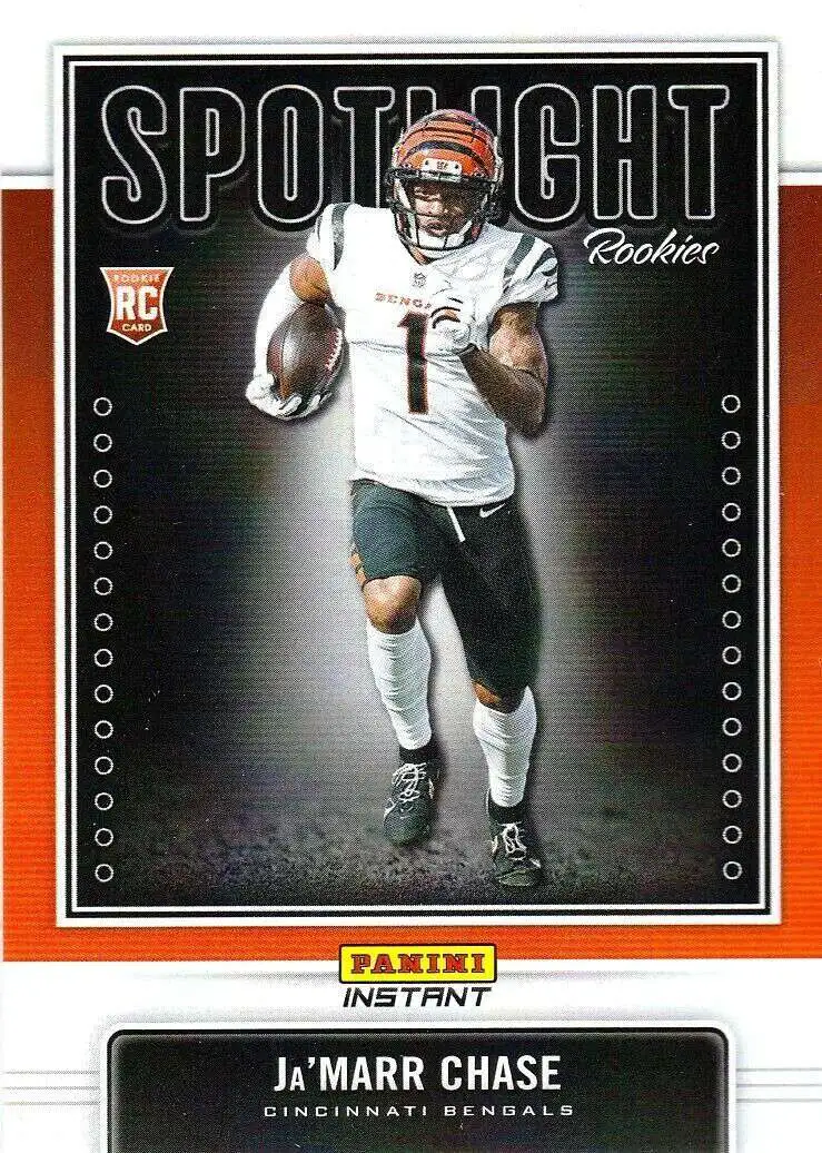 NFL 2021 Instant Football Spotlight Rookies Single Card JaMarr Chase 5  Rookie Card - ToyWiz