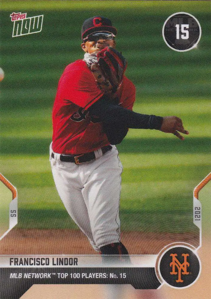 Topps Now 2021 MLB Network Top 100 Francisco Lindor T-15