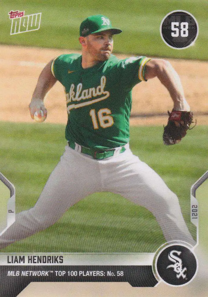 Topps Now 2021 MLB Network Top 100 Liam Hendricks T-58