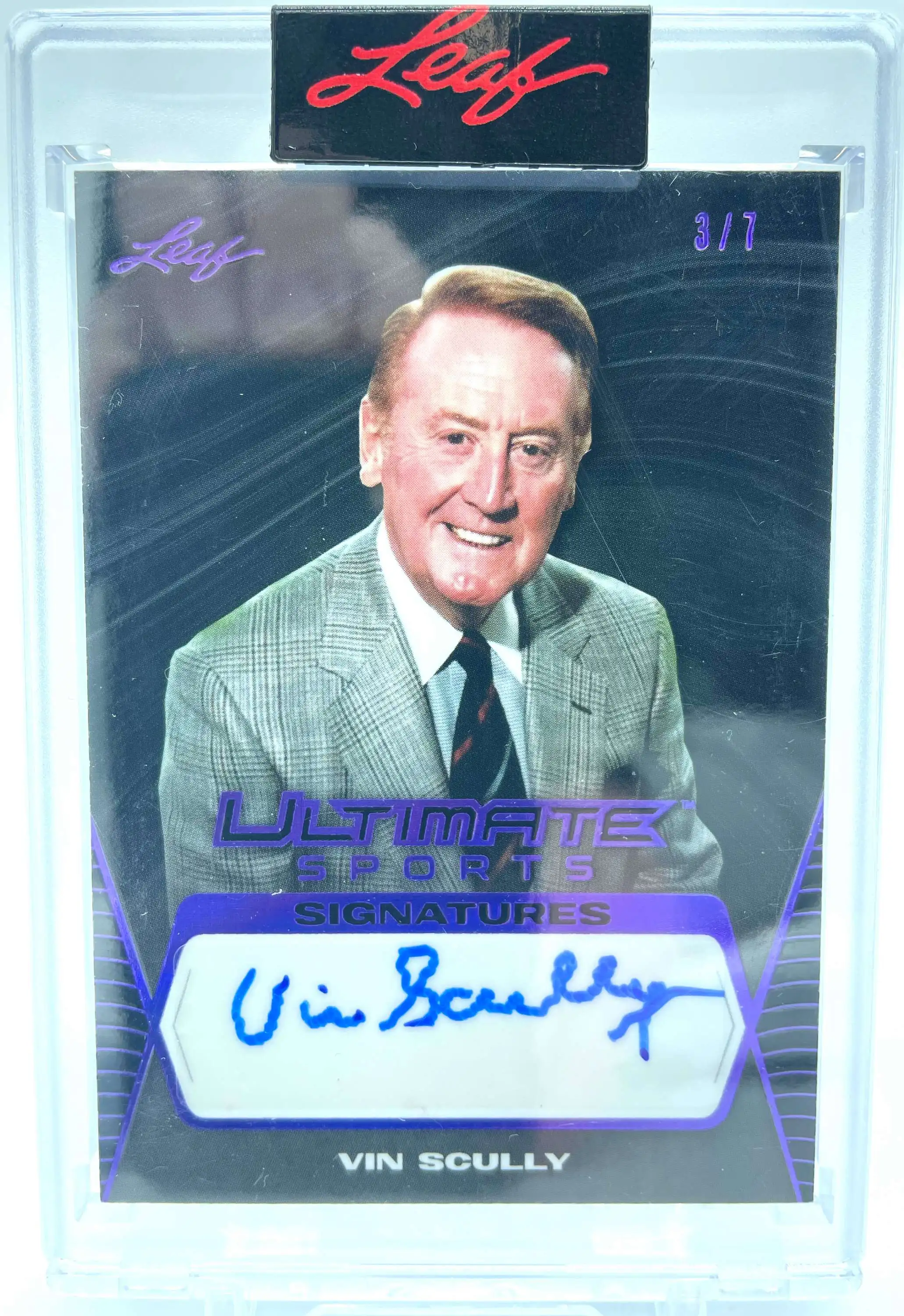 Leaf 2021 Ultimate Sports 3/7 Vin Scully US-VS1 [Ultimate Sports Autograph!]