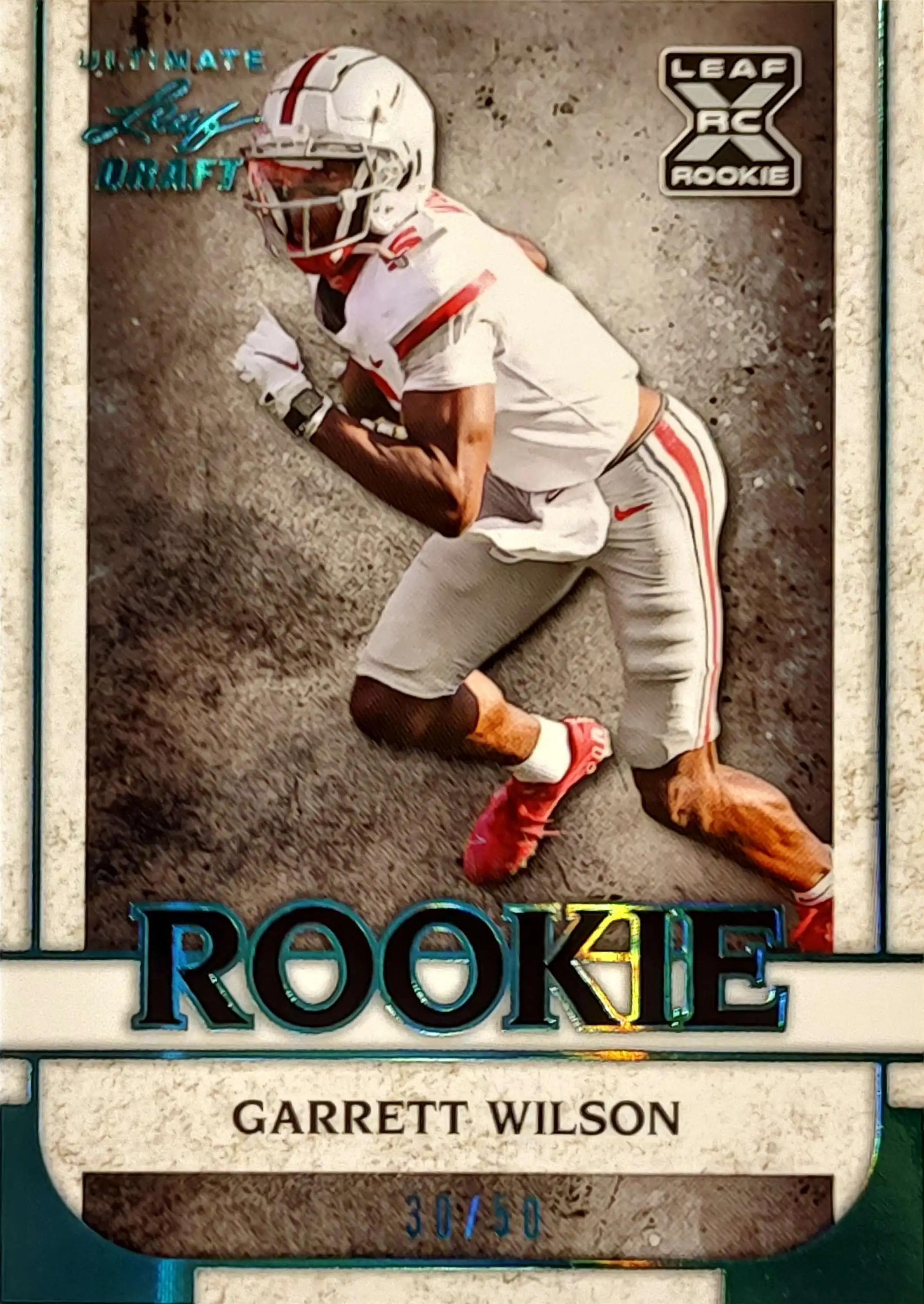 NFL Leaf 2022 Ultimate Draft Football 30/50 Garrett Wilson #12 [Rookie]