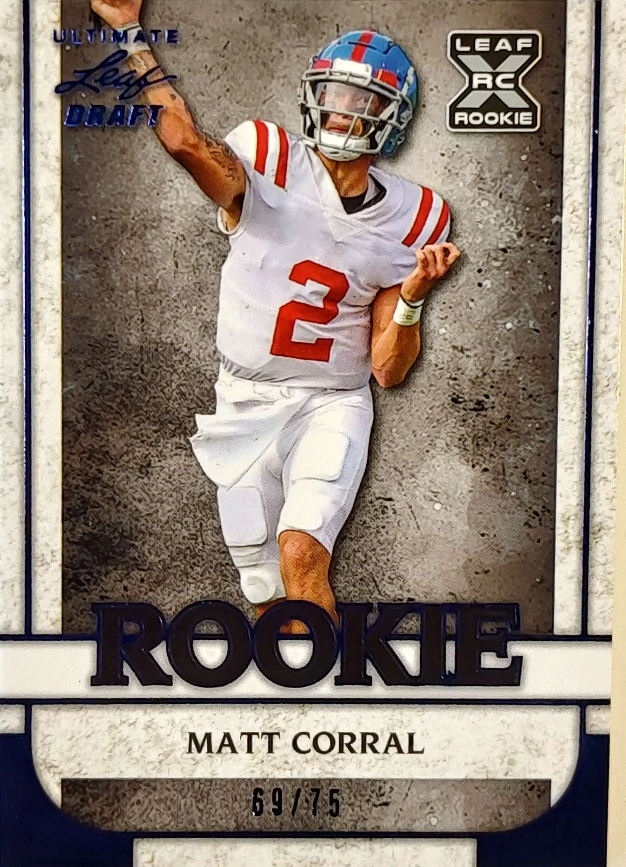 NFL Leaf 2022 Ultimate Draft Football /75 Matt Corral #15 [Rookie]