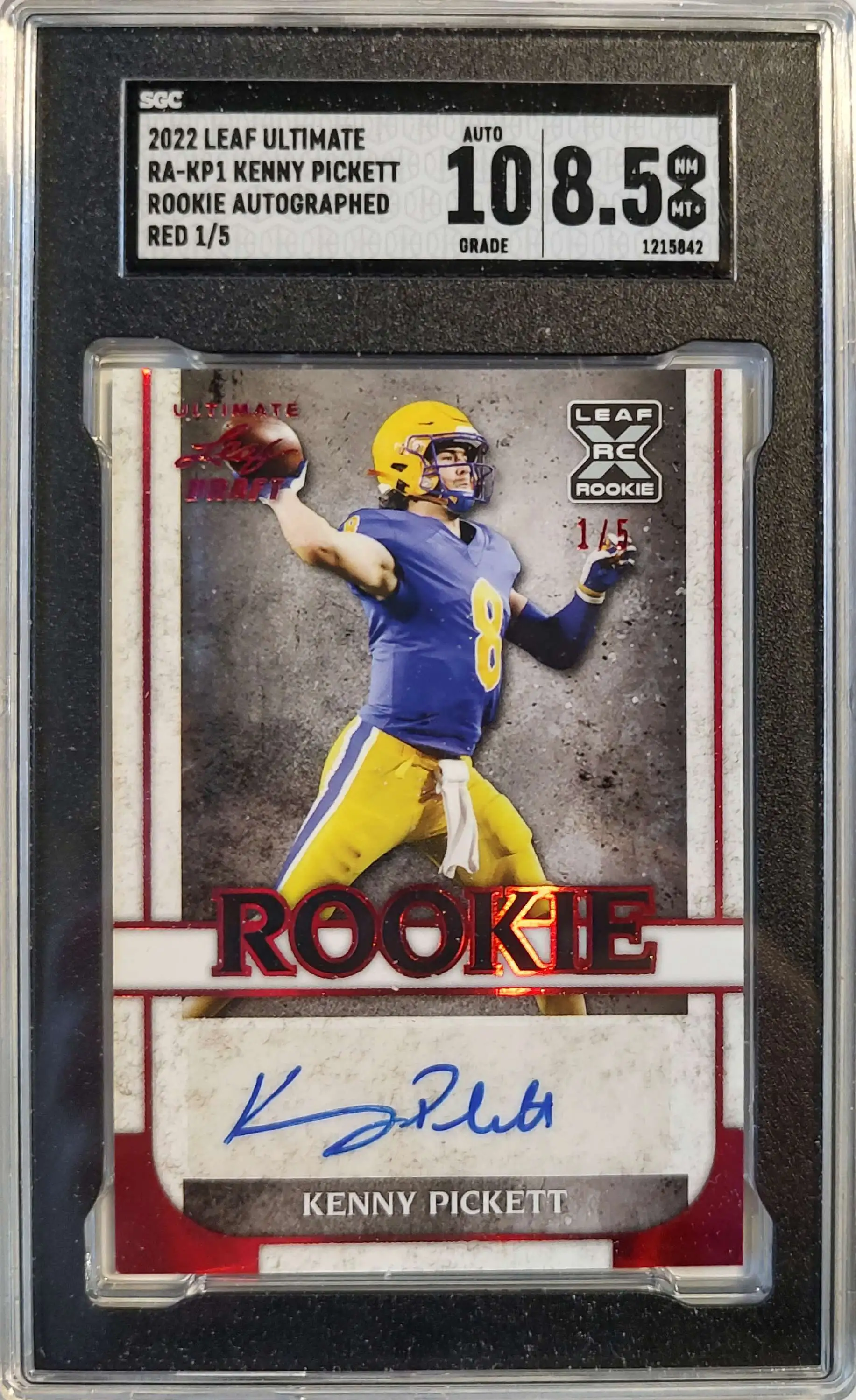 2022 Kenny Pickett Certified New Generation Red Rookie JERSEY Card